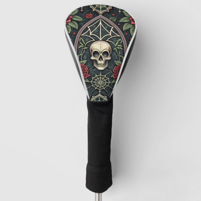 Gothic Skull Floral Celestial Pattern (3) Golf Head Cover (Front)