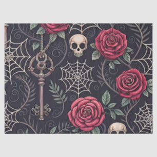 Gothic Skull Floral Celestial Pattern (4) Tissue Paper