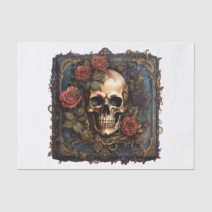 Gothic Skull for Decoupage  Tissue Paper