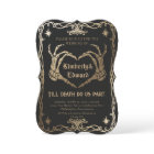 Gothic Skull Hallowedding Retro Wedding Invitation