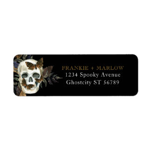 Gothic Skull Halloween Return Address Return Address Label
