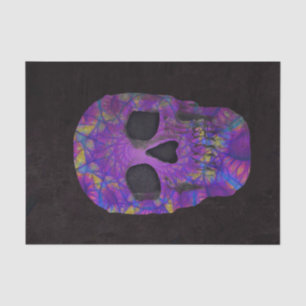 Gothic Skull Head Purple Abstract Pop Art Tissue Paper
