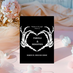 Gothic skull Heart Bridal Shower Welcome sign