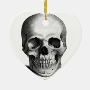 Gothic Skull Horror Fantasy Ceramic Tree Decoration