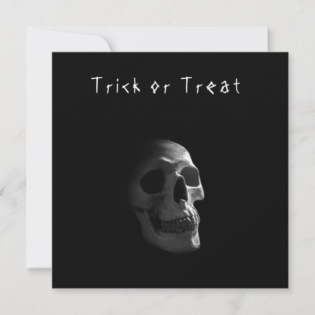 Gothic Skull Horror Goth Death Holiday Card (Front)