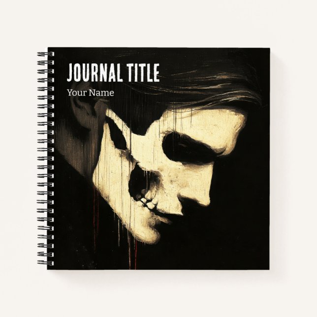 Gothic Skull Journal — Custom Name & Title (Front)