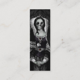 Gothic Skull Lady Mini Business Card