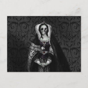 Gothic Skull Lady Postcard