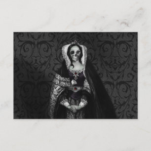 Gothic Skull Lady RSVP Card
