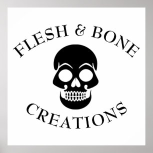Gothic Skull Logo Generator for Small Business Poster