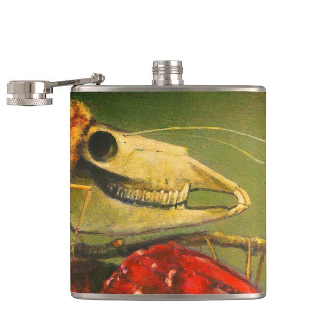 Gothic Skull Moth Flask (Opened)