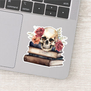 Gothic Skull on Vintage Books Waterproof