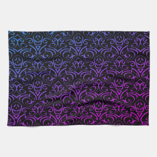 Gothic Skull Pattern Tea Towel
