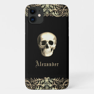 Gothic Skull Personalised iPhone 11 Case