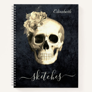 Gothic Skull Personalised Sketch Book