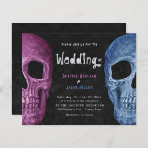 Gothic Skull Pink Blue Halloween Wedding Budget