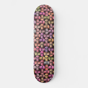 Gothic Skull Pop Art Colourful Fun Design Skateboard