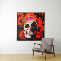 Gothic Skull Red Roses