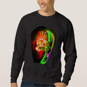 Gothic Skull Skeleton Abstract Art Sweatshirt