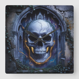 Gothic Skull Symphony Design Clock