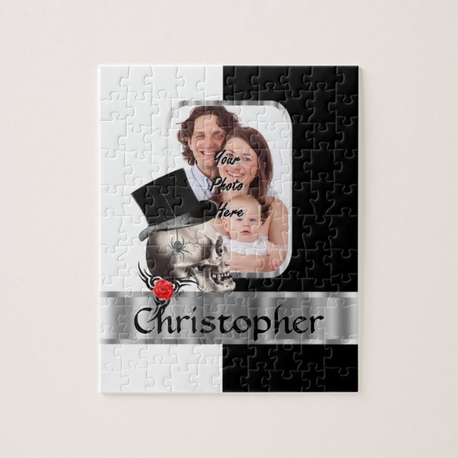 Gothic skull tattoo jigsaw puzzle (Vertical)