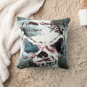 Gothic Skull Throw Pillow