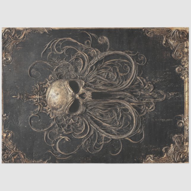 Gothic Skull Tissue Paper (Front)