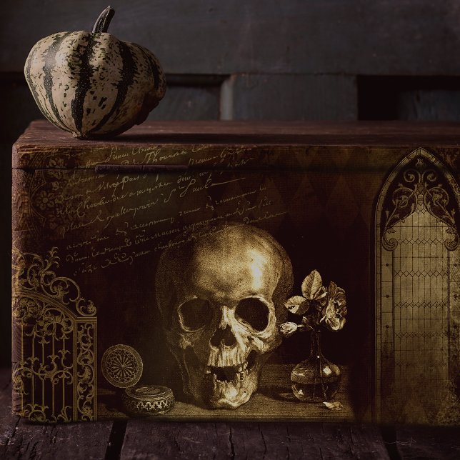 Gothic Skull Victorian Halloween Ephemera  Tissue Paper (Creator Uploaded)