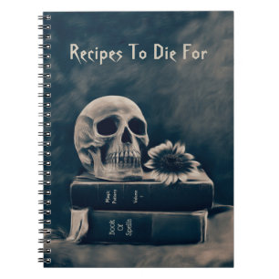 Gothic Skull Vintage Old Books Cyanotype Recipe
