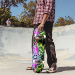 Gothic Skull Watercolor Halloween Neon Art  Skateboard<br><div class="desc">Skull Hand painted with watercolor</div>