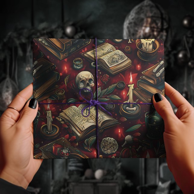 Gothic Skull Witchcraft Alchemy Spellbook & Candle Wrapping Paper (Creator Uploaded)