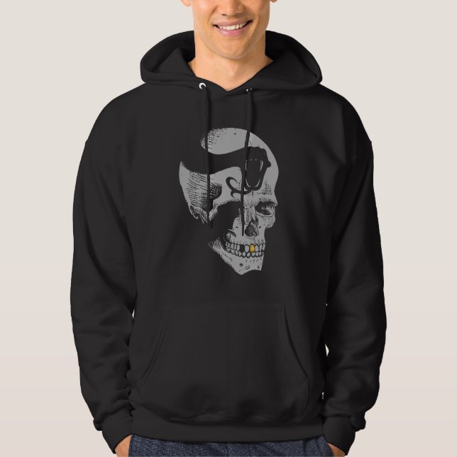 Gothic Skull with Snake Hoodie (Front)