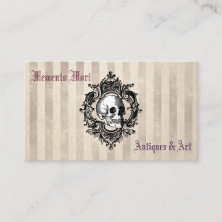 Gothic Skull With Stripes Business Card
