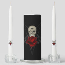 Gothic Skull With Tattoo And Crow