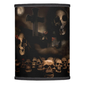 Gothic Skulls Cemetery Halloween Lamp