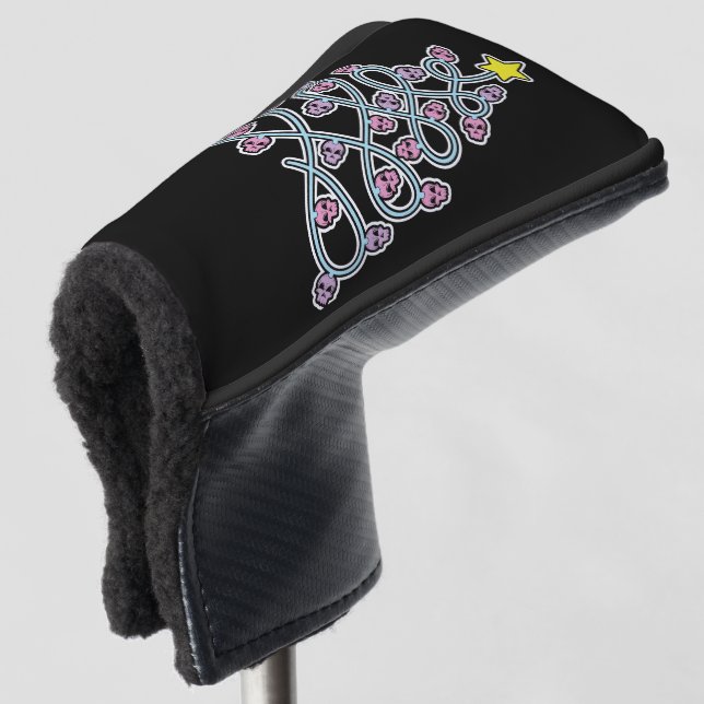 Gothic Skulls Christmas Tree Golf Club Cover (3/4 Front)