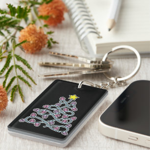 Gothic Skulls Christmas Tree Keychain