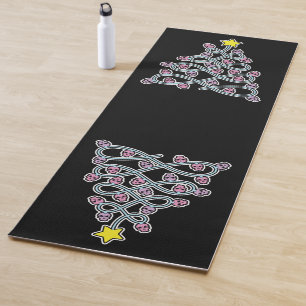 Gothic Skulls Christmas Tree Yoga Mat