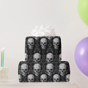 Gothic Skulls Victorian Baroque Wrapping Paper