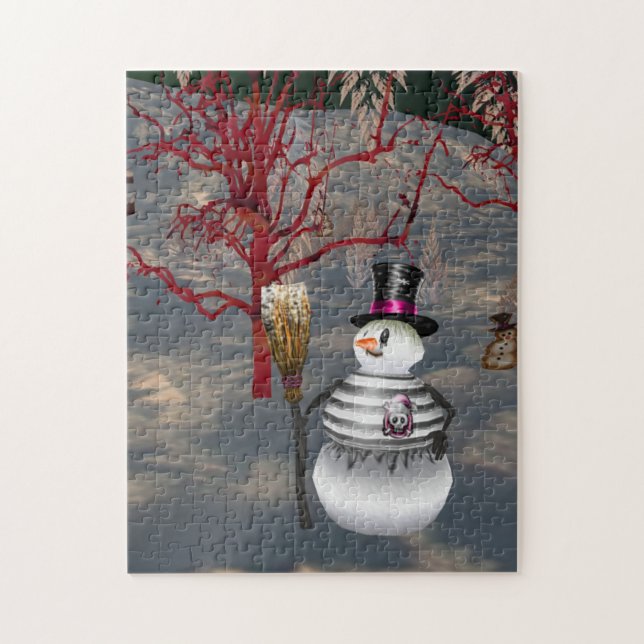 Gothic Snowman Puzzle (Vertical)