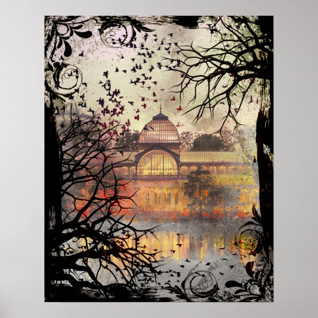 Gothic Solarium Autumn Reflections Art Print (Front)