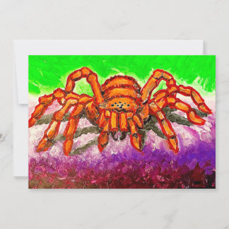 gothic spider art holiday card