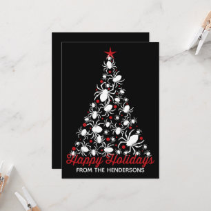 Gothic Spider Holiday Tree Card