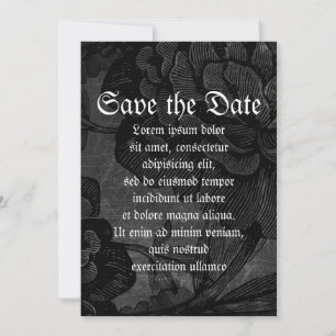 Gothic Spider On Flower Save The Date