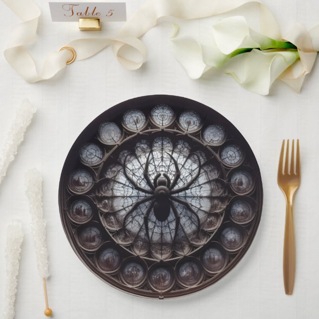 Gothic Spider Paper Plate (Wedding)