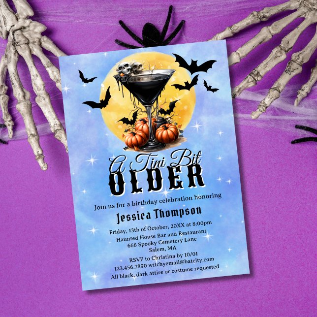 Gothic Spooky A Tini Bit Older Birthday Party Invitation (Creator Uploaded)