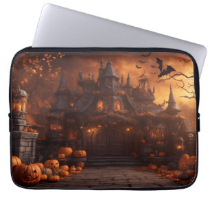 Gothic Spooky Halloween House Scary Mansion Laptop Sleeve
