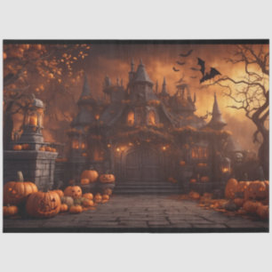 Gothic Spooky Halloween House Scary Mansion Tissue Paper