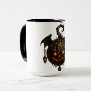Gothic Spooky Halloween Pumpkin Wall Tapestry Mug