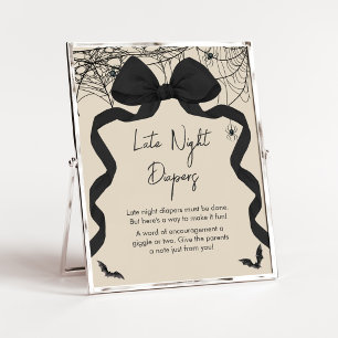 Gothic Spooky Little Boo Late Night Diapers Sign